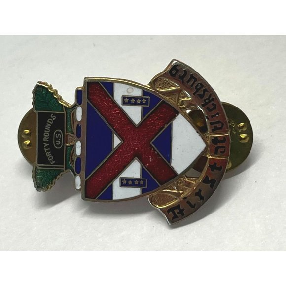 13th Infantry Regiment First At Vicksburg DI Unit Crest Forty Rounds US Army Pin - Picture 6 of 6